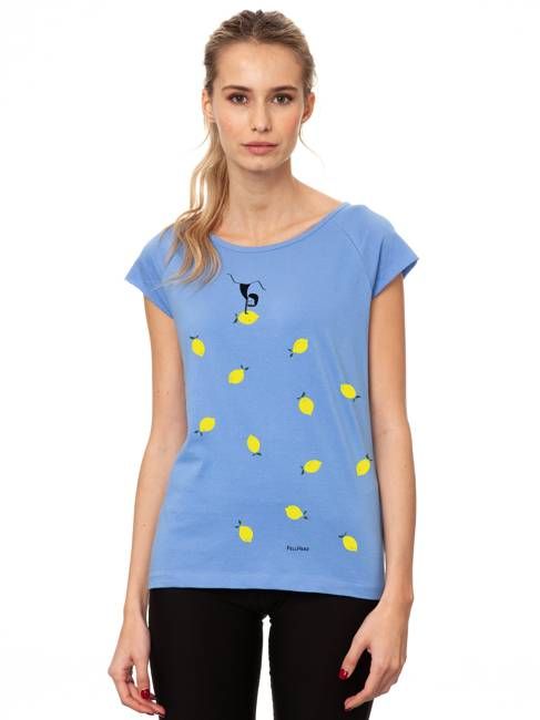 Lemon Girl Cap Sleeve cornflower