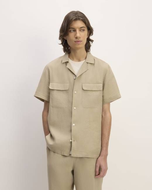 The Resort Shirt in Linen | Trench Coat Khaki