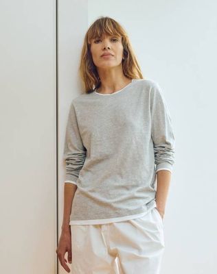 The LAYERED Tee//Lang - Grau