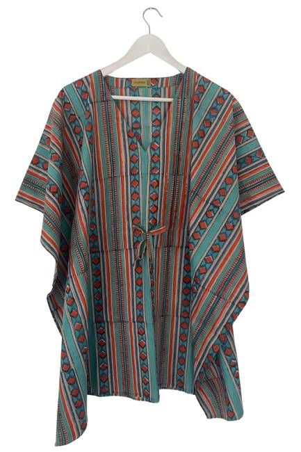 NEW! Block print Kaftan Short No.105