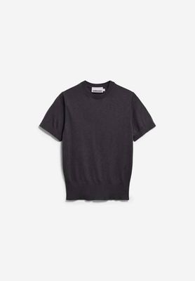 FINE S SL KNIT SWEATER | dark steel