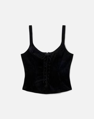 70s Suede Corset Top -#1260