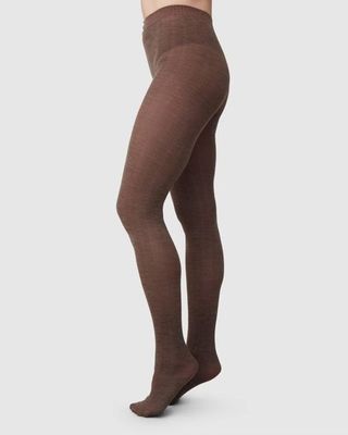 Ylva Fishbone Wollstrumpfhose
