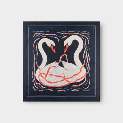 DEDICATED — Halstuch Kullavik Painted Swans, mehrfarbig