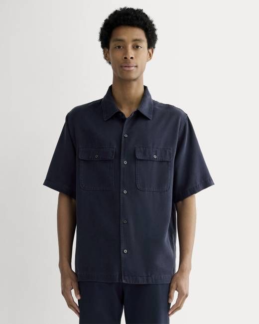 The Relaxed Utility Shirt in Buttersoft | Navy