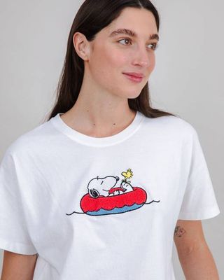 Peanuts Floating Oversize T-Shirt Weiß
