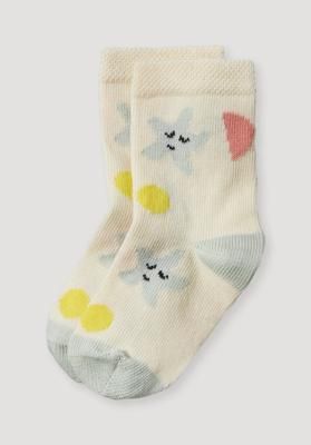 Socks with a motif made from organic cotton