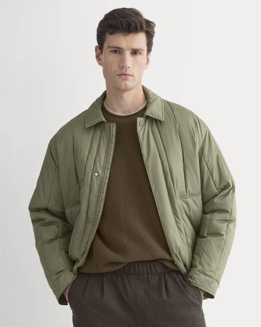 ReNew Vertical-Quilted Jacket | Lichen Green