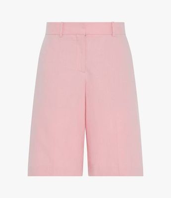Linen Bermuda Short | Seashell Pink
