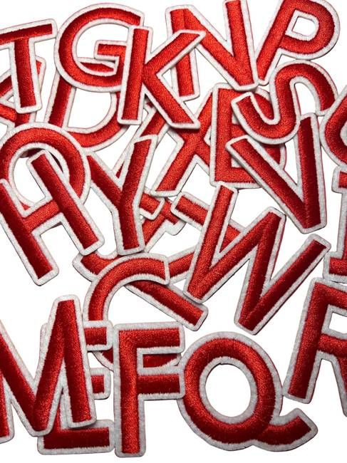 Alphabet Iron On Patches - Varsity Letters Medium 3.7cm