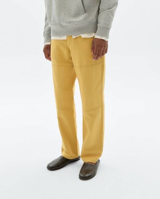 Yellow straight Stan pants
