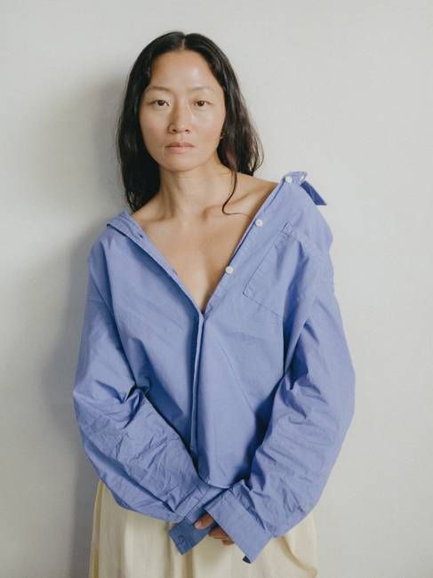 Marcie Shirt, Organic Poplin, Cornflower