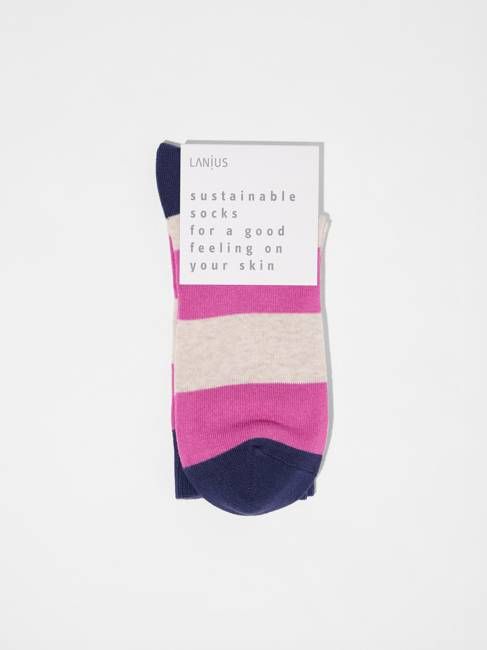 Socken mit Blockstreifen (GOTS)