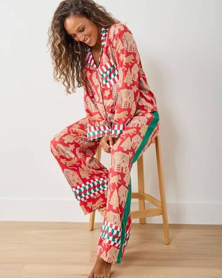 Gingerbread Party - Tall Eco Satin Rittenhouse Set - Ruby