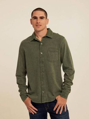 Dorian Mineral Wash Mediumweight Jersey Button-Down