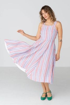 Pinafore – Sleeveless Linen Midi Dress