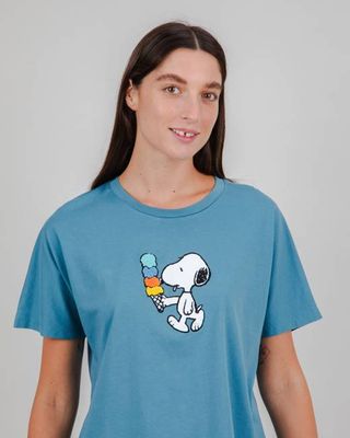 Peanuts Icecream Oversize Tee Blue