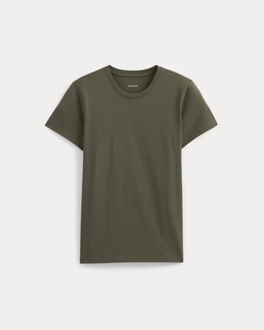 The Slim Crew in Essential Cotton | Olive Night