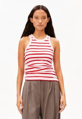 KANITAA STRIPES TOP | pink mist-mars red