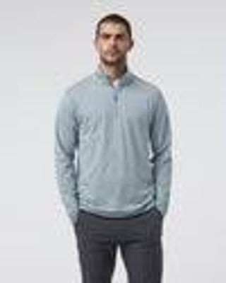 Ponto Half Zip Mock Neck | Dusty Blue Heather | Vuori
