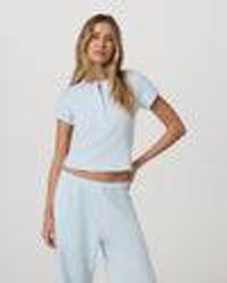 Short Sleeve Waffle Baby Tee | Women's Soft Sky Tee Shirt | Vuori