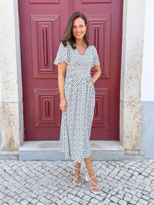 Maddie Short Sleeve Dress - Polka Dot Print