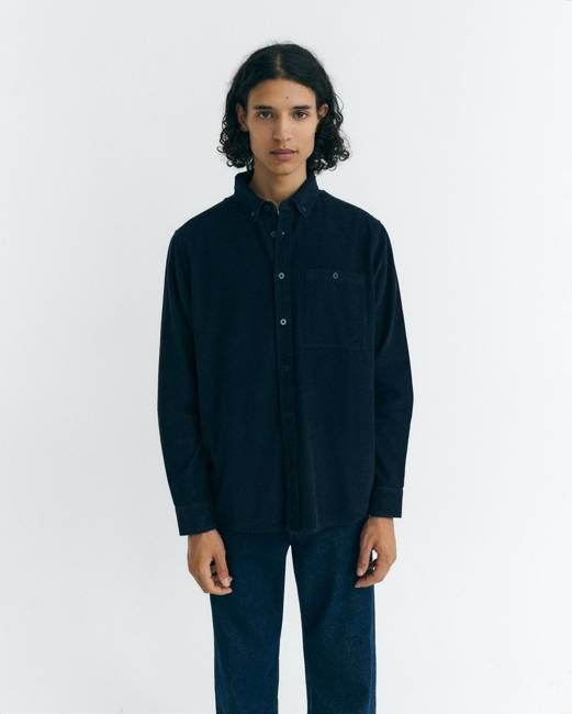 Blue micro corduroy Anto shirt