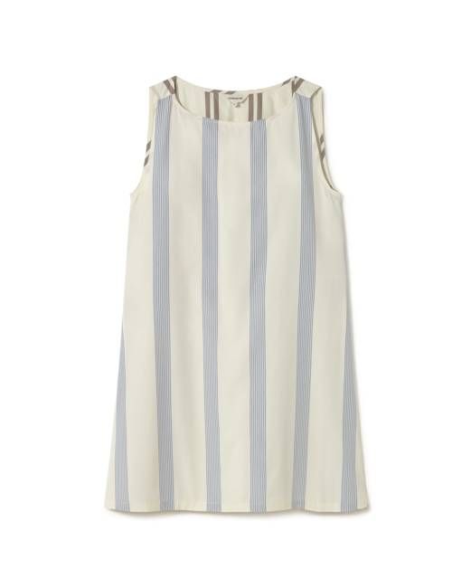 Striped poplin bow Cecile dress
