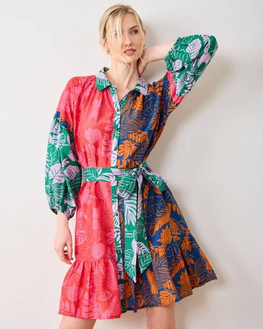 Toucan Treetop - Claudia Dress - Multi Palms