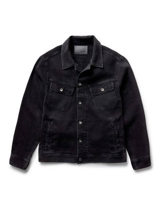 The Long Haul Jacket in Black Indigo Waffle