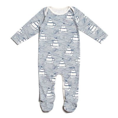 Footed Romper - High Seas Navy