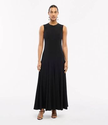 Panelled Flare Dress - Resale | Black