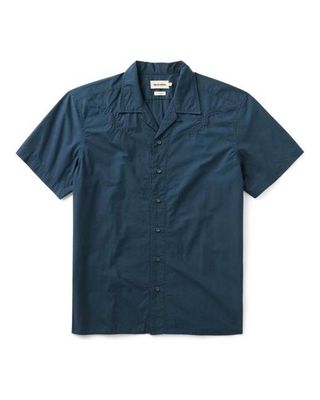 The Davis Shirt in Navy Floral Embroidery