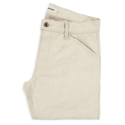 The Camp Pant in Natural Selvage Canvas