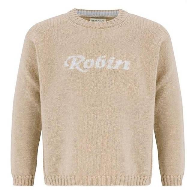 Camden Personalised Cashmere Baby Sweater - Camel