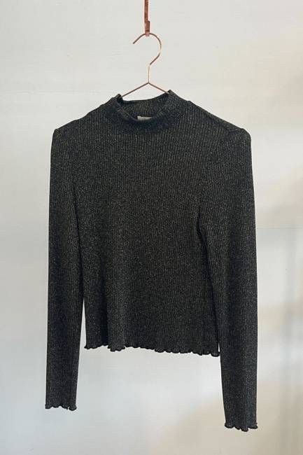 Sample Sale Gigi Top in Black Sparkle