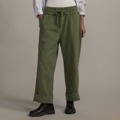 The Canvas Organic Cotton Pull-On Pant | Forest Green