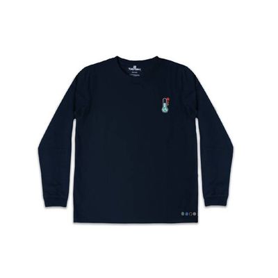 Climate Unisex Long Sleeve Tee in Navy
