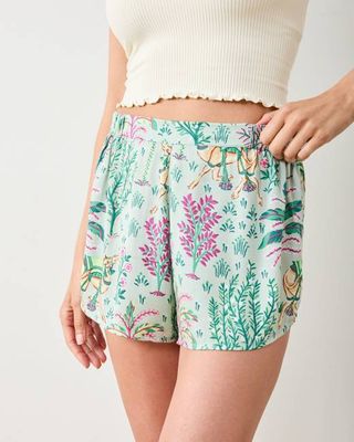 Camel's Courtyard - Eco Satin Sweet Dreams Shorts - Avocado