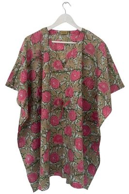 NEW! Block print Kaftan Short No.97