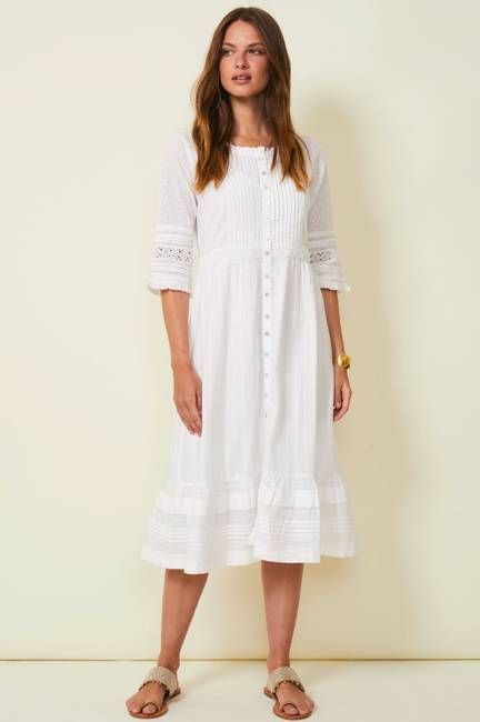 Audrey Midi Dress | White