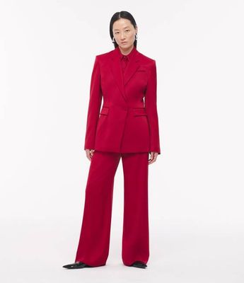 Seamed Waist Jacket | Ruby