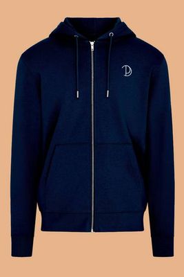 Embroidered P Zip-Up Hoodie