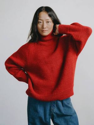 Rue Turtleneck, Alpaca Wool, Tomato