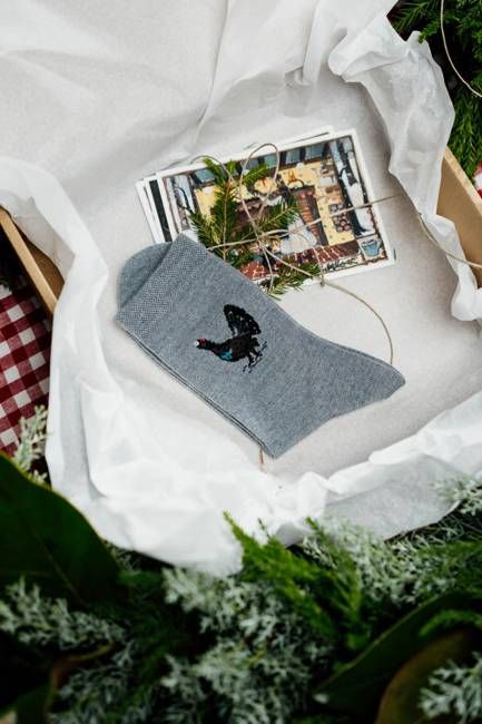 Soft-Knit Wool Socks – Western Capercaillie