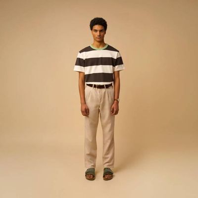 PLEATED LINEN TROUSERS