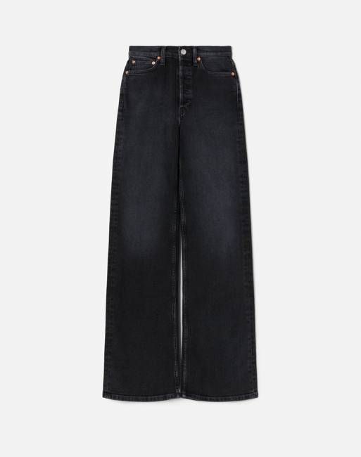 Comfort Stretch 70s Ultra High Rise Wide Leg - Washed Noir