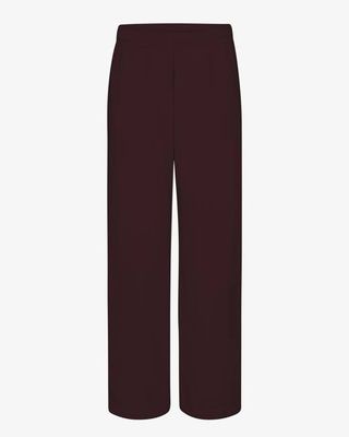 Organic Straight Leg Sweatpants - Oxblood Red