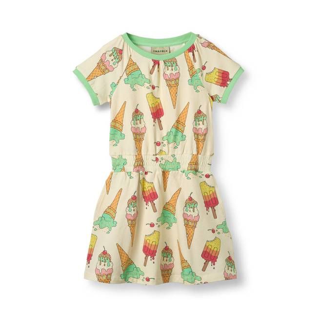 Short-sleeved Dress with ice cream