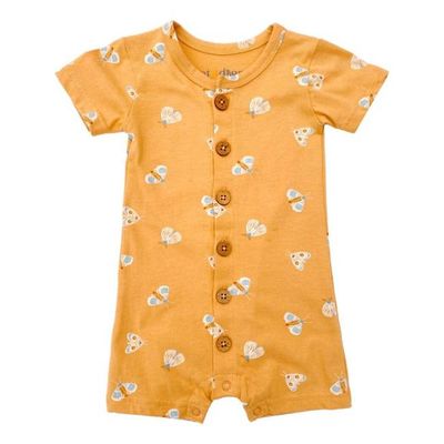 GOTS Certified Organic Cotton Short Sleeve Romper - Magical Moth
